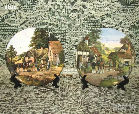 Колекционерски декоративни порцеланови чинии Royal Doulton, сет 2 бр. , снимка 3 - Декорация за дома - 55775404
