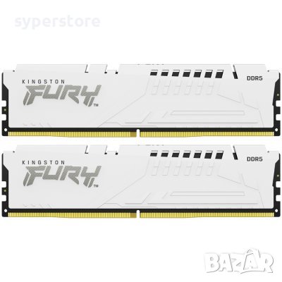 RAM Памет за настолен компютър Kingston 64GB 5200MT/s DDR5 CL36 DIMM FURY Beast White RGB EXPO SS307