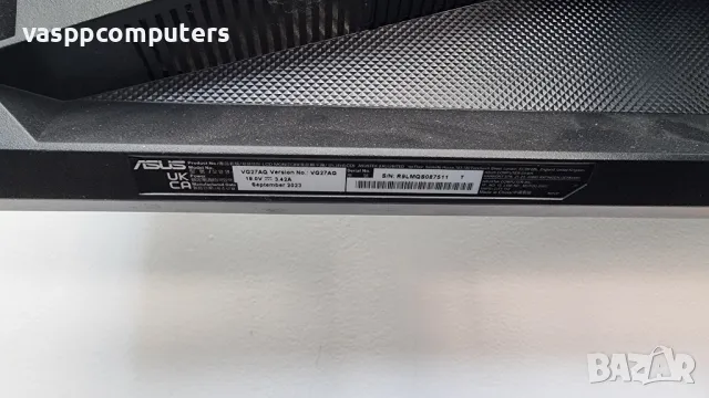 монитор ASUS TUF Gaming VG27AQ със счупен дисплей, снимка 4 - Монитори - 48475331