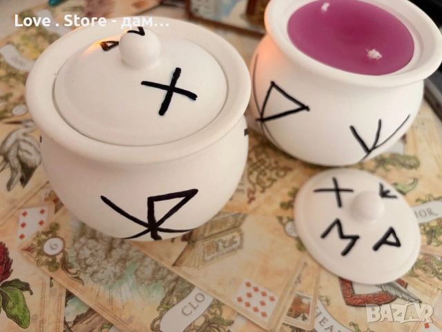 Пуническа свещ за Любовна магия , снимка 5 - Декорация за дома - 53411508