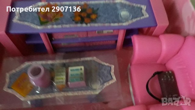 Обзавеждане за хол с холова гарнитура,масички,шкафчета, снимка 4 - Играчки за стая - 38684174