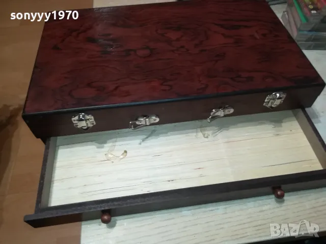 КРАСИВА ДЪРВЕНА КУТИЯ С КАПАК И ЧЕКМЕДЖЕ 1205252001LCHERY, снимка 12 - Антикварни и старинни предмети - 50258934