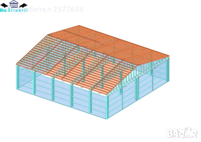 ЛИЗИНГ - Халета, Хале, Магазини, Магазин, Складове 190м2-10м х 19м х 5, снимка 3 - Строителни материали - 44160759