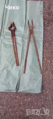 3бр стари ковани ковашки клещи, снимка 2 - Антикварни и старинни предмети - 53431354