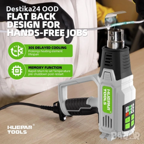 Професионален пистолет за горещ въздух 2000W 50-600°C с дюзи комплект, снимка 8 - Други инструменти - 53378108