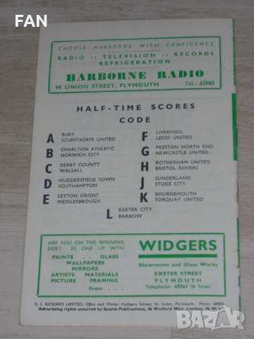 Лутън Таун оригинални футболни програми - Плимут 1961 и Манчестър Юнайтед 1984, снимка 4 - Фен артикули - 34641775