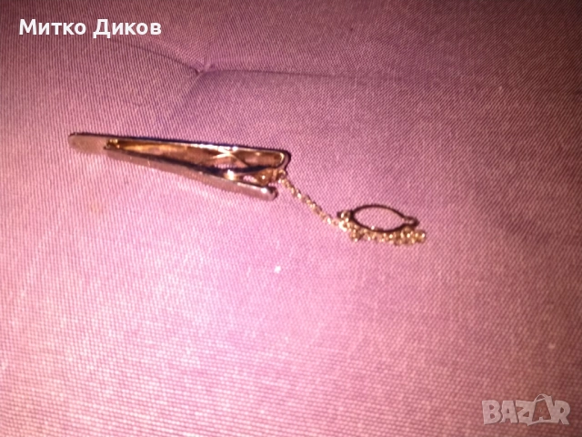 Луксозна позлатена шипка игла за вратовръзка 24 KGF, снимка 3 - Други - 53327197