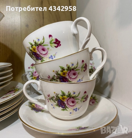 MF Design. Germany.Порцеланов комплект с цветя., снимка 8 - Сервизи - 52266732