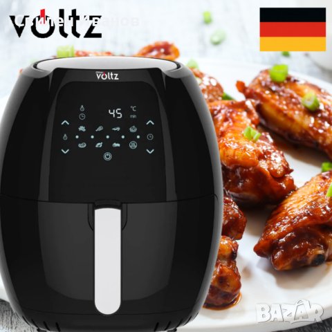 Промоция - Фритюрник AirFryer Voltz OV51980F 1800W, 7.7L, 2 ГОДИНИ ГАРАНЦИЯ, снимка 3 - Фритюрници - 44157105