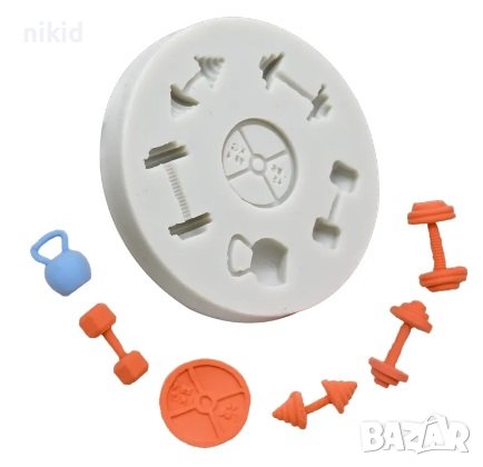 Малки Гири Гирички Тежести силиконов молд форма декорация и украса торта фондан шоколад