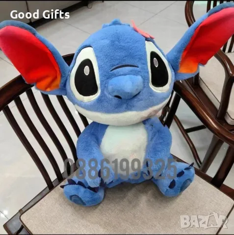 Голям плюшен Стич, 50см Плюшена играчка Лило и Стич Lilo Stitch плюшени
