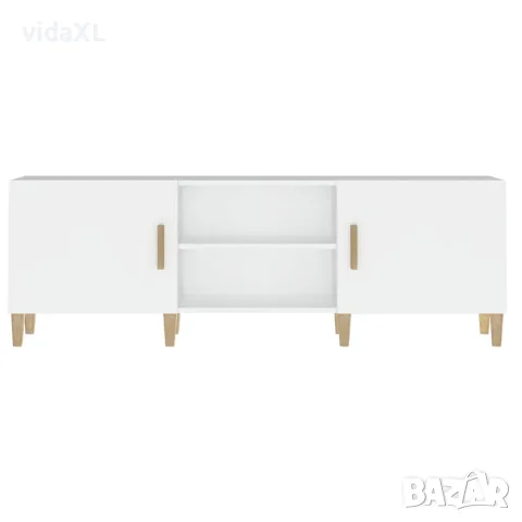 vidaXL ТВ шкаф, бял, 150x30x50 см, инженерно дърво, снимка 5 - Шкафове - 56148050