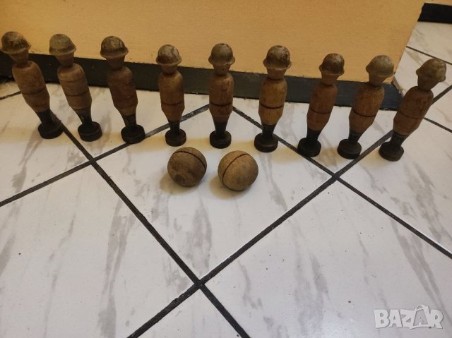 Стара игра с дървени фигури. , снимка 3 - Антикварни и старинни предмети - 34506002