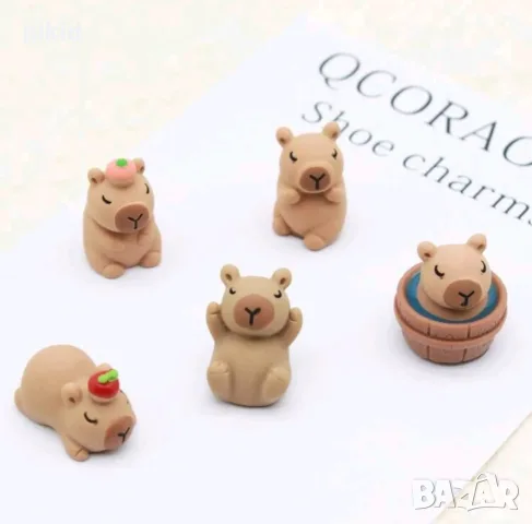 фигурки Капибара Capybara крокс значки тапи тапички за crocs кроксове аксесоар Jibbitz обувки чехли, снимка 5 - Други - 56157441