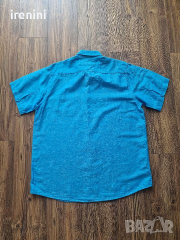 Страхотна мъжка ленена  риза BETTONI размер XL / 2XL, снимка 2 - Ризи - 41524569