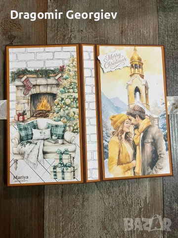 ръчно изработена картичка с шоколад, снимка 8 - Декорация за дома - 52753165