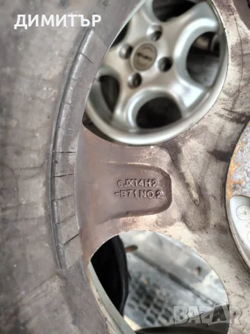 4БР.Алуминиеви джанти 14ки 4x100 6j et38 за VW,SEAT,TOYOTA,MAZDA, снимка 8 - Гуми и джанти - 49971538