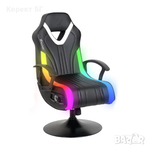 Компактен и сгъваем стол за всички ваши игрови нужди; Игрален стол X-Rocker Junior 2.1 Audio, снимка 4 - Столове - 50948657