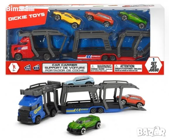 Автовоз с 3 броя колички Dickie Toys / Дики Тойс - 2 модела
