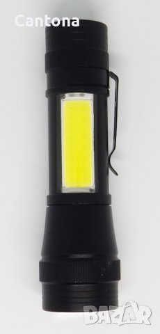 T6 LED акумулаторен фенер и работна лампа, LED + COB диоди, USB зареждане, снимка 2 - Къмпинг осветление - 39933314