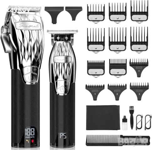 Професионална мъжка машинка за подстригване, комплект за подстригване на брада, снимка 8 - Друга електроника - 50104896