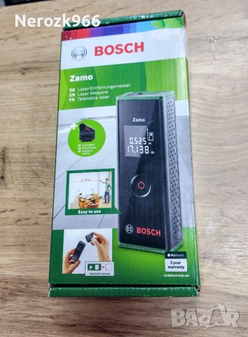 Лазерна ролетка Bosch Zamo 3 с комплект приставка за измерване, снимка 1 - Други инструменти - 41002404