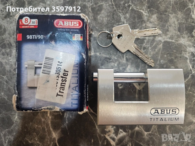 Катинар ABUS 98TI/90 TITALIUM™ Monobloc Padlock