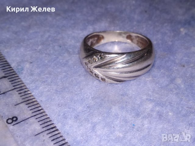 СКЪПОЦЕНЕН РЕТРО СРЕБЪРЕН ПРЪСТЕН ВИСОКА ПРОБА СРЕБРО ИНКРУСТИРАН сЮВЕЛИРНО ФАСЕТИРАНИ ЦИРКОНИ 34828, снимка 12 - Антикварни и старинни предмети - 40488082