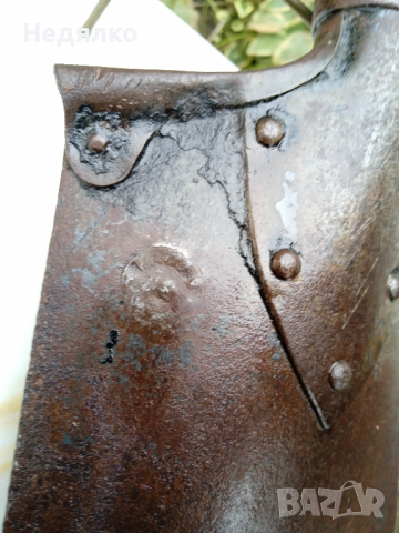 Автентична немска окопна лопатка,1915г,ПСВ, снимка 4 - Антикварни и старинни предмети - 36289604