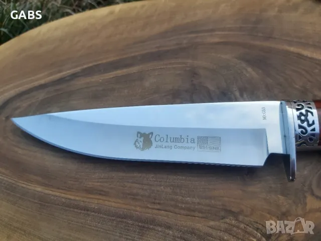 Масивен ловен нож Columbia с полутвърда текстилна кания,LN420, снимка 4 - Ножове - 49252184