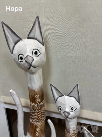 Котки от дърво , снимка 7 - Декорация за дома - 32821072