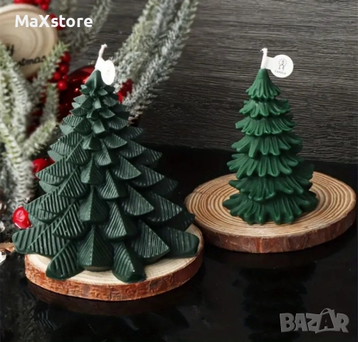 3D 4 модела елхи елха Силиконов молд форма за свещи гипс смола, снимка 3 - Форми - 51951248