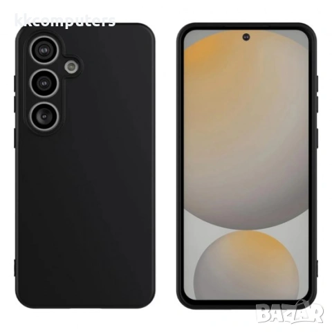 Силиконов кейс iPaky матиран, За Samsung Galaxy S26 Plus, Черен и Протектор