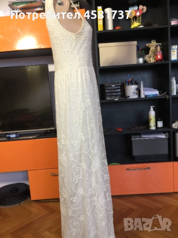 Дълга рокля ZARA., размер L, снимка 6 - Рокли - 51878410