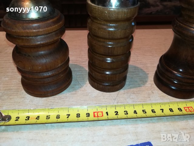 мелница солница-3бр дърво/метал от германия 0411211800, снимка 6 - Антикварни и старинни предмети - 34697205
