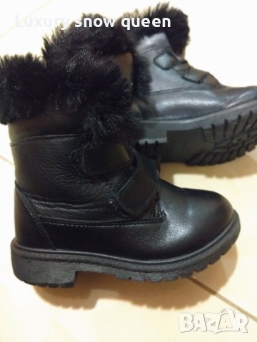 Черни кожени ботуши апрески 26 номер , снимка 2 - Детски боти и ботуши - 40676554