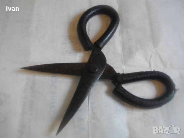 Ретро винтидж стара българска Соц НРБ ръчна ножица голяма 295мм с отваряне 155мм ОТЛИЧНО СЪСТОЯНИЕ, снимка 2 - Други инструменти - 51554797