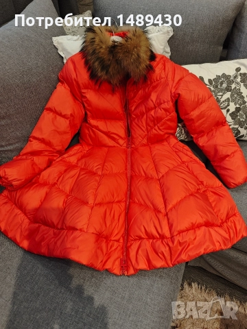  червено дамско пухено яке
