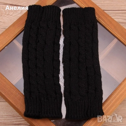 Дамски плетени вълнени ръкавици без пръсти, снимка 2 - Ръкавици - 52657729