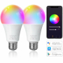 LED Smart bulb AISIRER WiFi Крушки RGB комплект 2 бр., снимка 1 - Крушки - 44568609