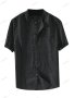 Мъжка едноцветна памучна ленена ежедневна риза с къс ръкав, 5цвята , снимка 8
