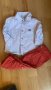Комплект риза с панталон и дънки, обличани веднъж , снимка 1 - Комплекти за бебе - 34058884