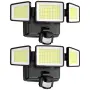 LED прожектор с датчик за движение 1500 lm батерия IP65 6500 K висока яркост , снимка 1