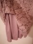 Нова официална дантелена рокля  S размер тъмно розова пепел от рози рокля за сватба , снимка 4