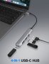 Jstoo 4-портов ултра тънък USB-C хъб за данни,1 x USB 3.0/3 x USB 2.0/USB C адаптер,MacBook Pro/Air, снимка 6