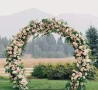Сватбена Украса Арка Кръгла метална арка Декорация за Рожден Ден , Парти , снимка 8