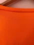 Дамска блуза еластична по тялото неонова neon тип crop top модерна оранжев цвят, снимка 4
