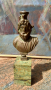 Бронзова скулптура с мраморен постамент на Зевс, снимка 1