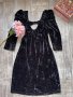 Страхотна нова черна еластична парти коктейлна официална рокля кадифе, снимка 3
