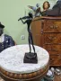 Страхотна антикварна колекционерска бронзова авторска фигура статуетка пластика , снимка 7